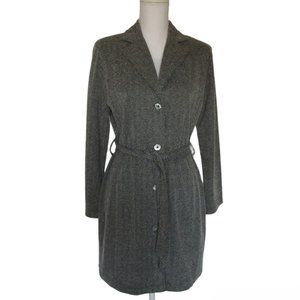 New Derek Heart Women’s Girls Long Sleeve Grey Herringbone Business Dress size M